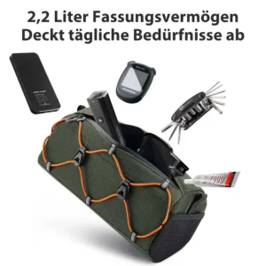 Bolsa para manillar de bicicleta ROCKBROS de 22 L con correa para el hombro2