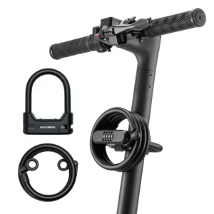 Candado en U de Combinación ROCKBROS + Cable de Seguridad (1.1m)