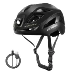 Casco de bicicleta ROCKBROS con luz, con USB 1800 mAh, transpirable, 58-60 cm