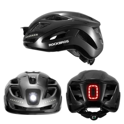 Casco de bici ROCKBROS con luz con USB 1800 mAh transpirable 58 60 cm