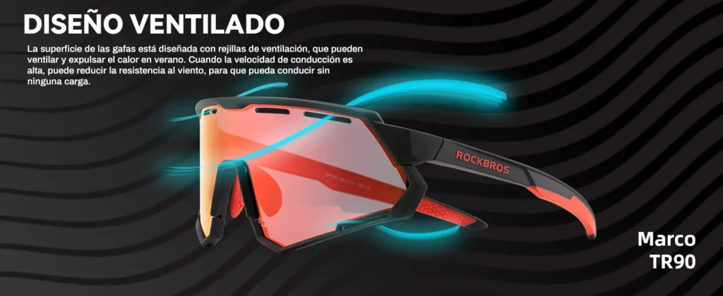 Sistema de flujo de aire y diseño ventilado de la lente