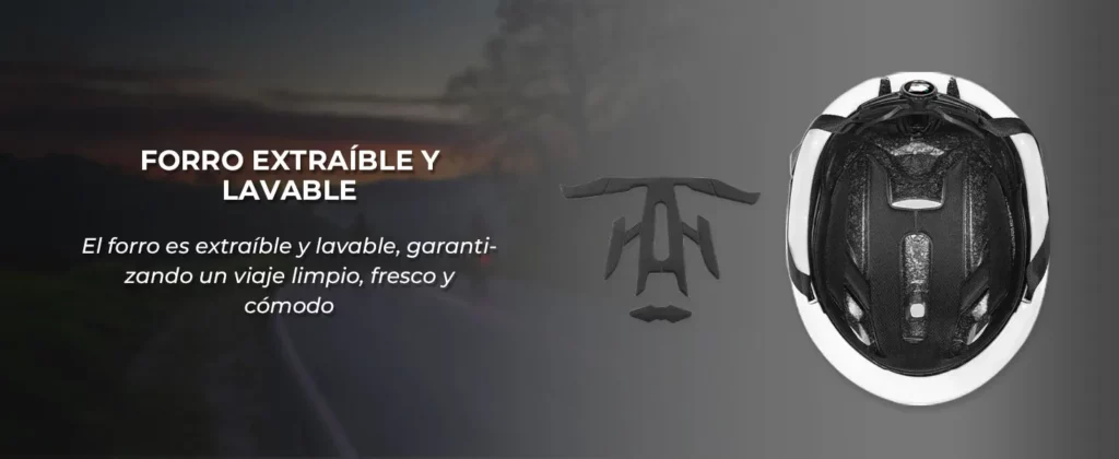 Forro extraíble y lavable del casco ROCKBROS