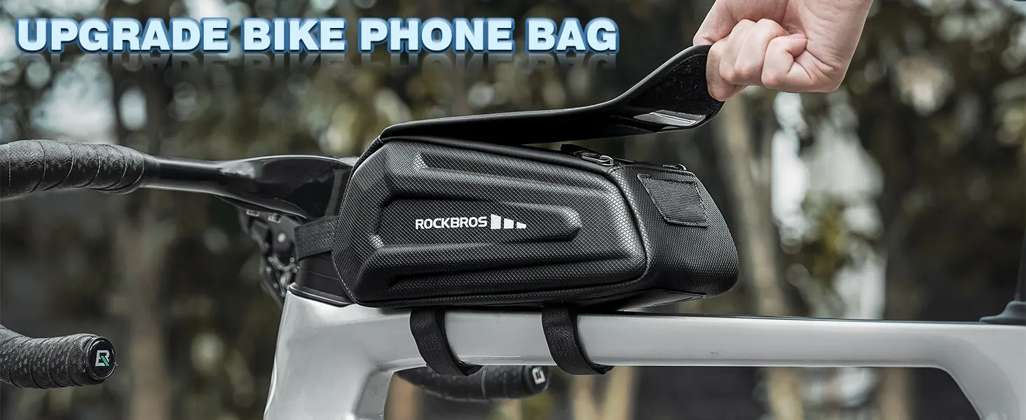 Bolsa impermeable para cuadro de bicicleta ROCKBROS con ventana táctil para smartphones de 6,8 pulgadas