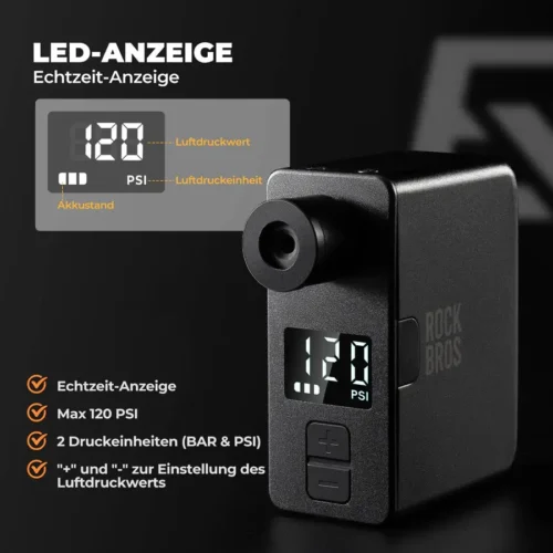Bomba electrica para bicicleta MINI AS1 Pro con LED