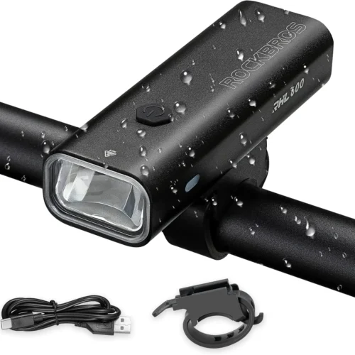 Luz LED delantera para bicicleta recargable 600 lm, IPX6, 5 modos
