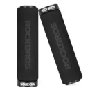 Puños de espuma negra de alta densidad con abrazaderas de aluminio lock-on para bicicleta