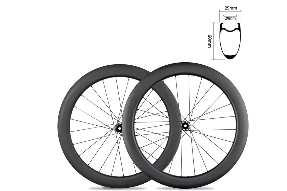 Ruedas de carbono con freno de disco para bicicleta de carretera y gravel – eje 12×100 y 12×142