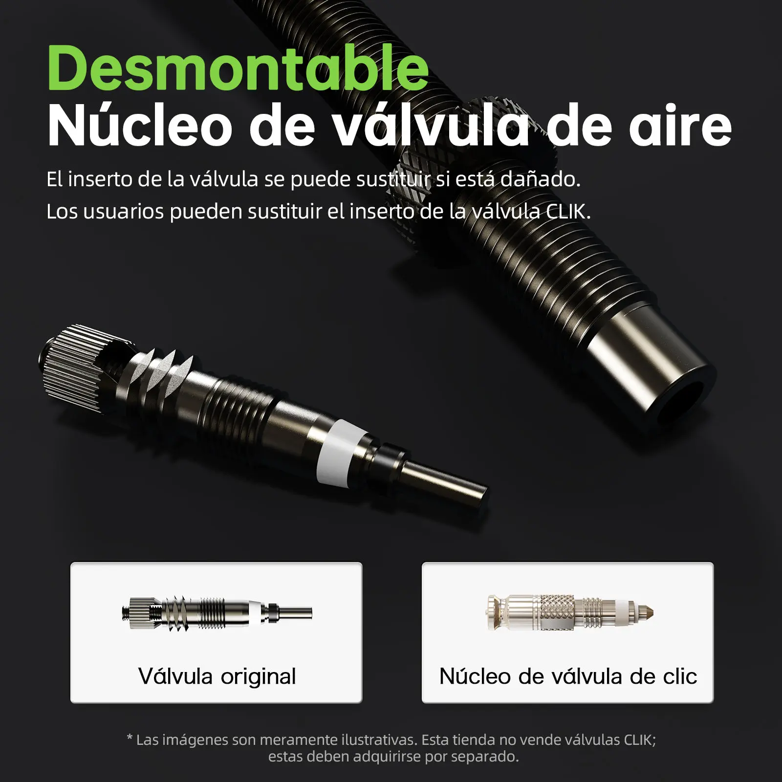Válvula Presta extraíble
